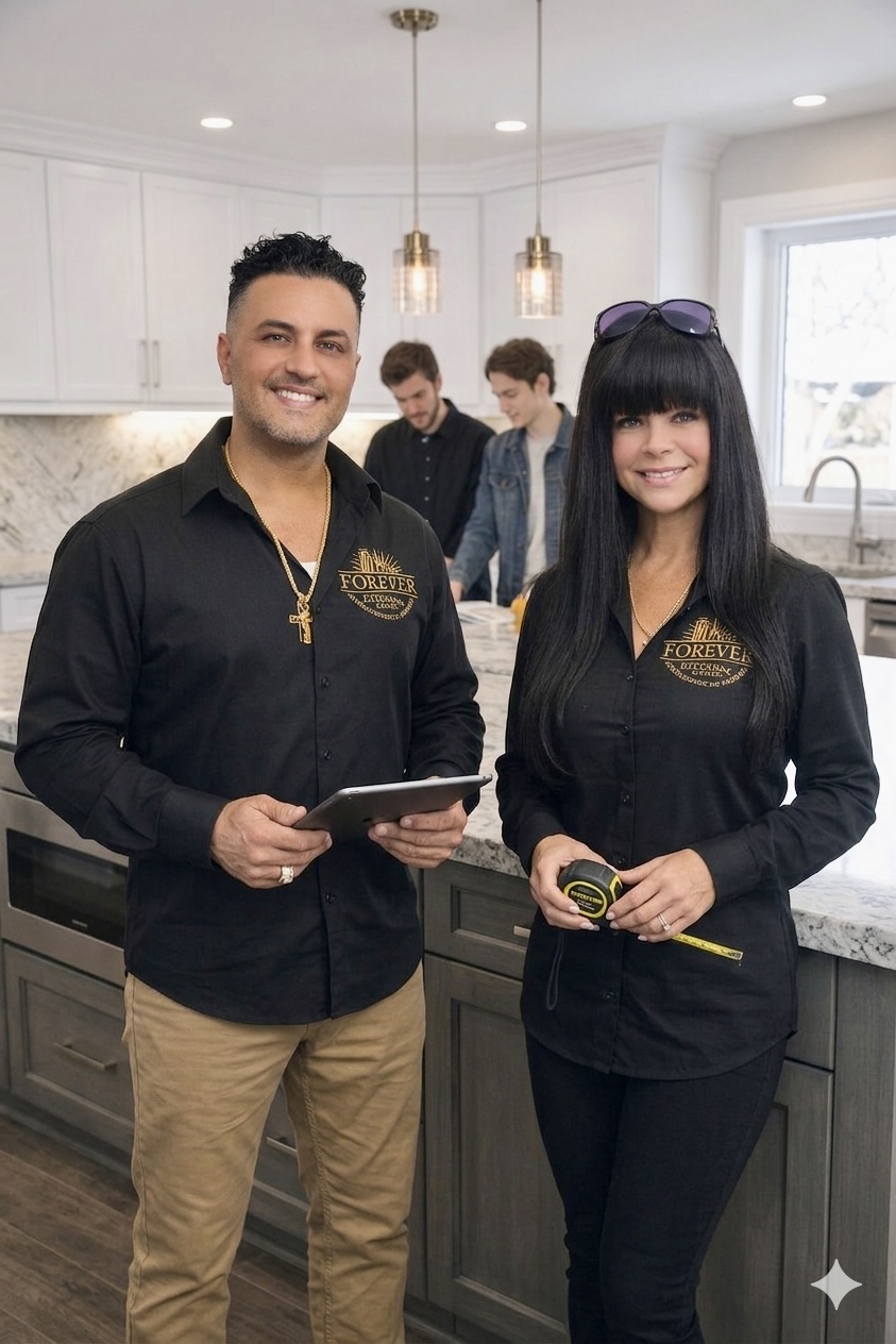"Modern Ottawa kitchen renovation with quartz island and shaker cabinets"